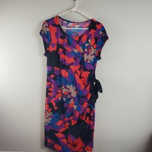 Liz Lange Womens Multicolor Sleeveless Round Neck Maternity Sheath Dress Size M